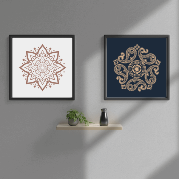 Simple Mandala Wall Art | Mandala Square Wall Art | Printable Mandala Art