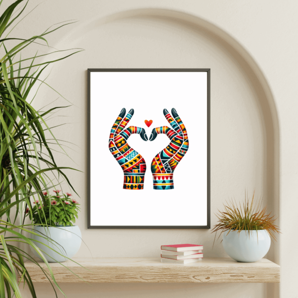 African Abstract wall art M1